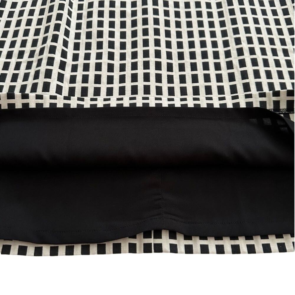 Halogen Dress Black White Checked Crew Neck Sleeveless Business Casual Small NEW - Picture 9 of 11